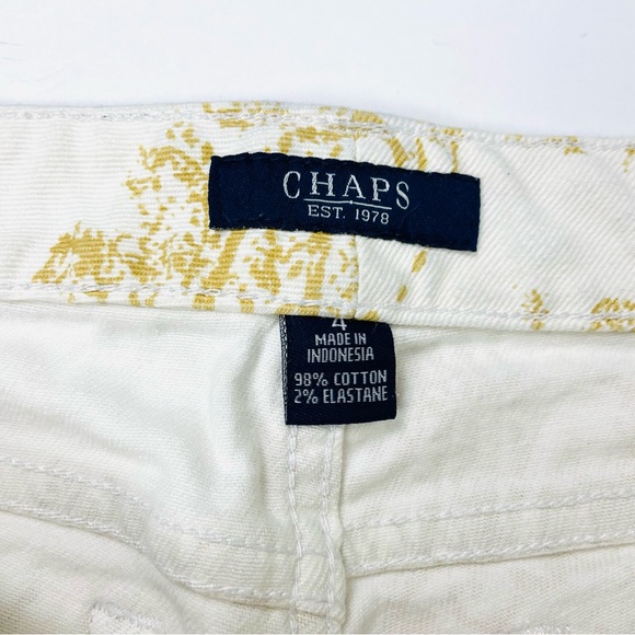 Chaps Paisley Straight-Leg Denim Capris 4 - Picture 4 of 7